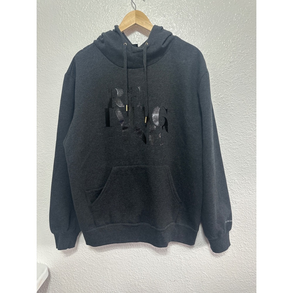 Threadfast Apparel Mens 3XL Charcoal Reimagine Graphic Pure Romance Hoodie